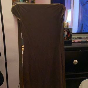 Suede brown dress